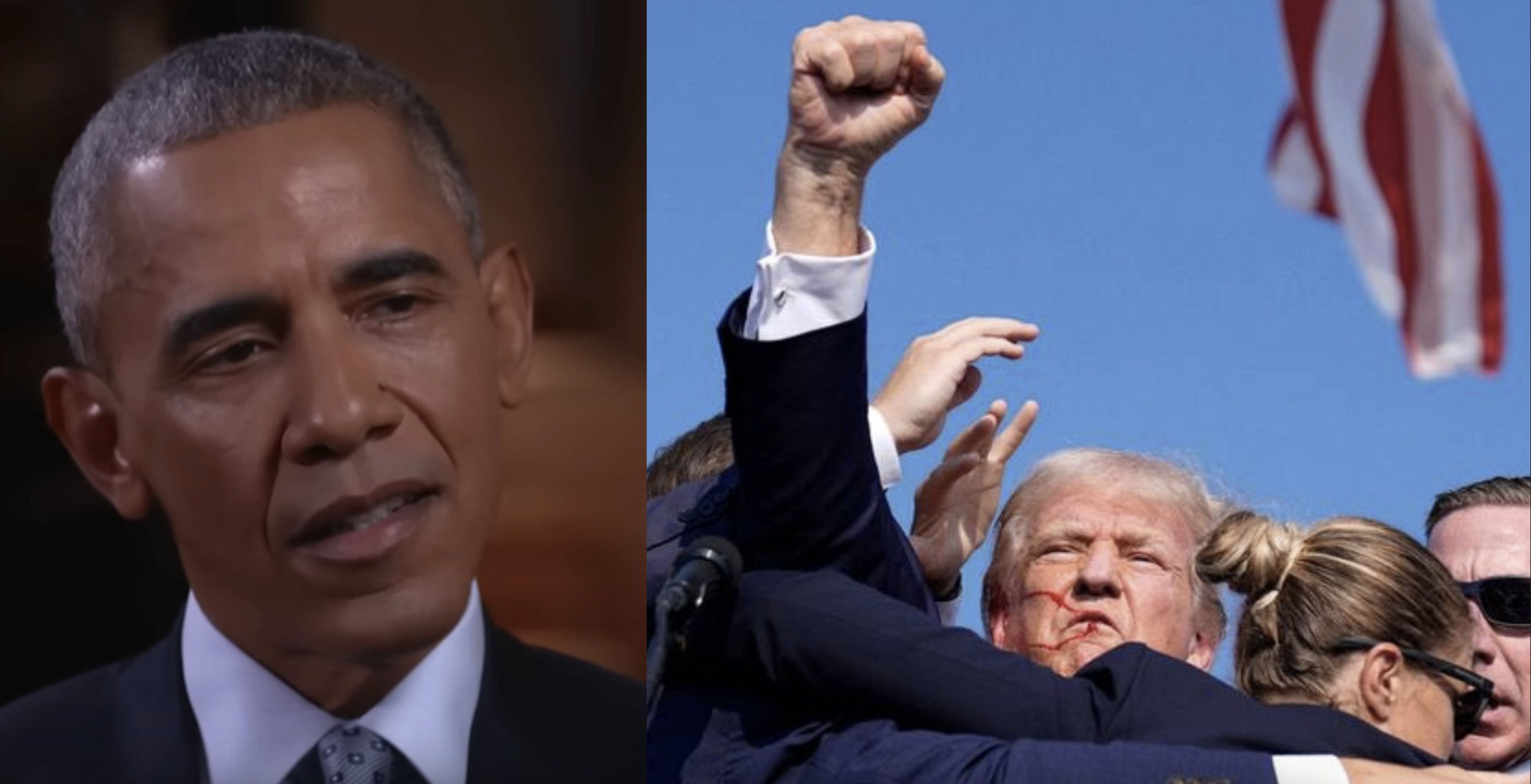 Barack Obama and Trump
